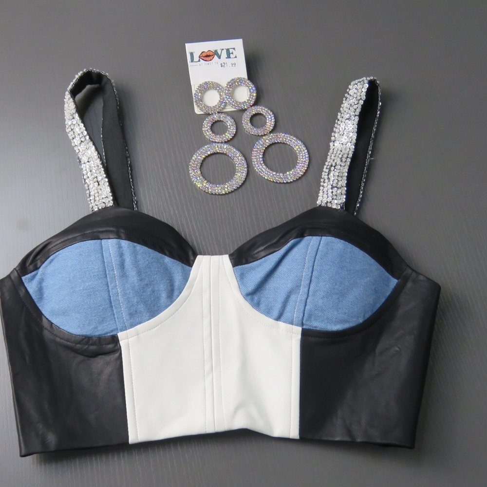 Denim crop top